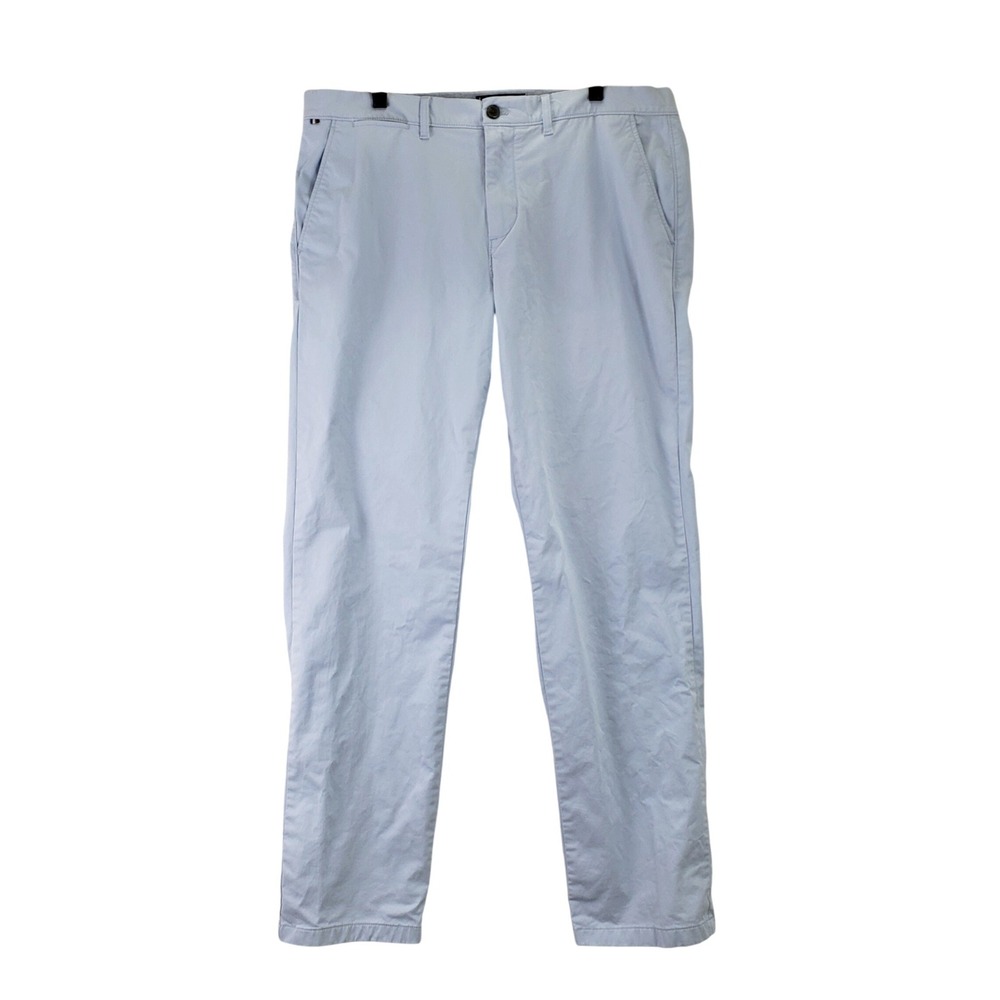 Tommy Hilfiger Chino Pants Mens 36x34 (Fits 37x32.5) Blue Straight Leg Stretch